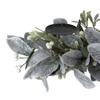 32" Iced Leaves and Winter Berries Artificial Christmas Pillar Candle Holder view 4