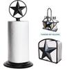 Black Rustic Texas Star Paper Towel Holder, Napkin Holder, Salt and Pepper Shakers Holder, Country Farmhouse Iron Kitchen Counter Accessory Set Holders (Paper Towel, Napkin, S&P Holder (3 Piece Set)) view 2
