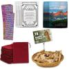 20pc Certified Holy Land Olive Wood Comfort Cross Set, 3.75, Bulk Velvet Pouch, Lords Prayer Bookmark, Meditation Booklet, Authenticity Certificate Included - Christian Gift  Holy Land Gifts Pack view 1