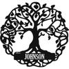 Badger Steel USA - Tree of Life Monogram - Metal Wall Art - 18" X 18" - Black view 4