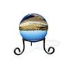 Black Iron Ball Stand - Gazing Globe Stand for Balls, Sphere Holder Wrought Iron Display Stand, Crystal Ball Stand, Glass Bowl Ring Metal Egg Stands, Gazing Ball Stand(3.5" Diameter X 2" Tall) view 1