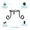 Black Iron Ball Stand - Gazing Globe Stand for Balls, Sphere Holder Wrought Iron Display Stand, Crystal Ball Stand, Glass Bowl Ring Metal Egg Stands, Gazing Ball Stand(3.5" Diameter X 2" Tall) view 3