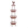 Accent Plus Red Rooster Metal 3-Tier Basket Stand view 1