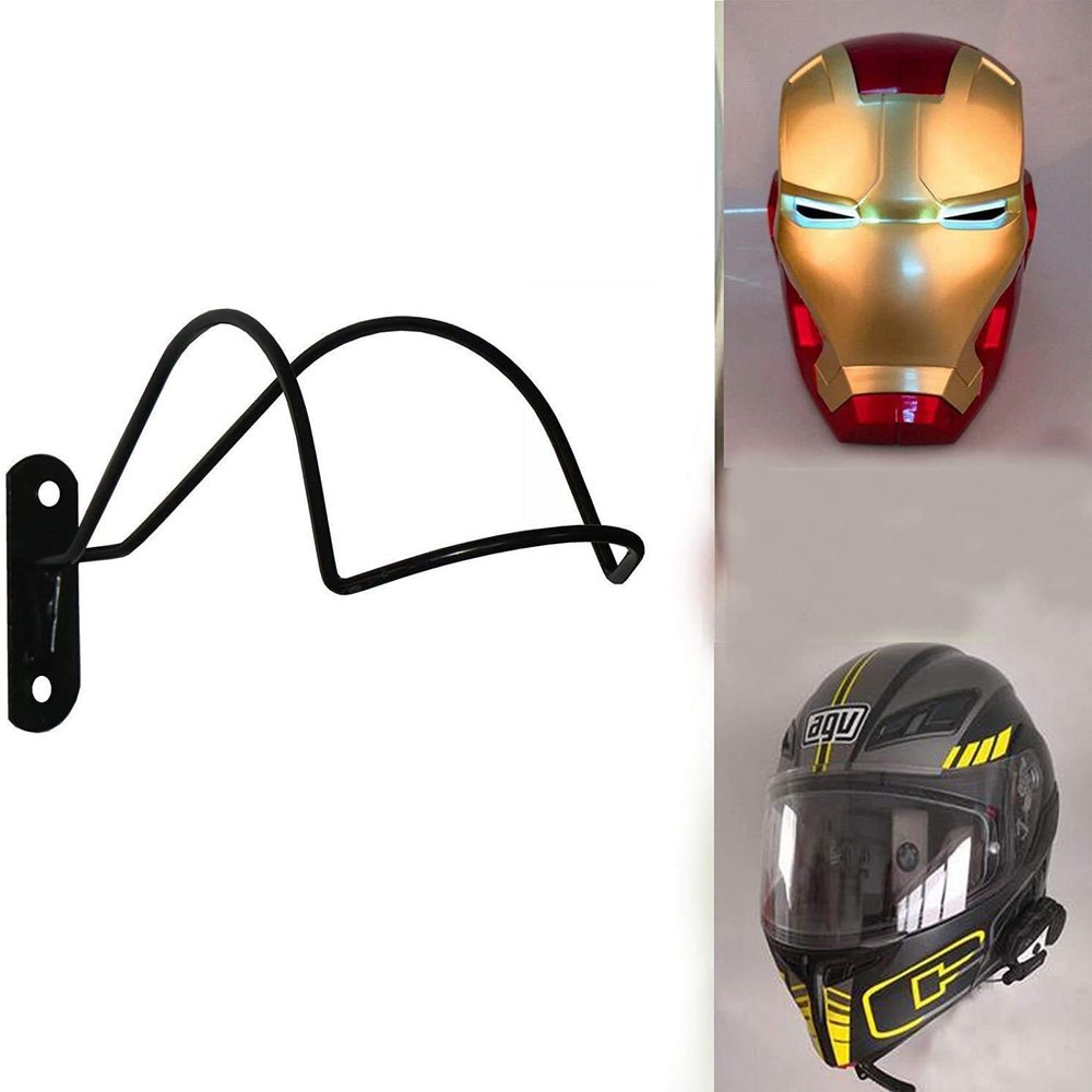 AUXPhome Professional Design - Wall Mounted Helmet Rack Storage Display Rack for Motorcycle/Hockey/Equestrian/Baseball/Bat/Iron Man Helmet/Scout Trooper Fire/HelmetHelmet not Included