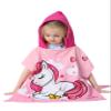 Athaelay Kids Hooded Poncho Towel for Girls, Toddlers Bath Beach Pool Swim Towels with Hood Cover-ups Swimwear (3D Unicorn with Bag) view 4
