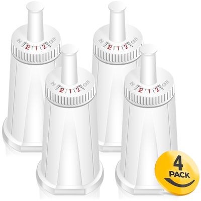 4 Pack Replacement Water Filter for Breville Barista Touch Espresso Machine BES880, Barista Pro BES878, Oracle Touch BES990, Oracle BES980 & Dual Boiler BES920 Bambino ClaroSwiss#BES008WHT0NUC1