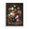 Stupell Industries Elegant Floral Bouquet Butterfly and Fruit Details, Designed by Ziwei Li Wall Art, 11 x 14, Grey Framed view 1