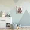 Stupell Industries Bear and Cub Nursery Illustration Grey Farmer Plaid, Designed by Daphne Polselli Wall Art, 16 x 20, Canvas view 2