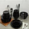10 Strawberry Street Nova Black Round 62-Piece Dinnerware Set, Service for 6 view 4