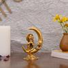 Collectible India Baby Krishna Idol Murti Statue for Home Puja Decor - Gold Plated Krishna Idols on Moon Showpiece Decorative Gifts Set (Set of 1) view 2