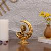 Collectible India Baby Krishna Idol Murti Statue for Home Puja Decor - Gold Plated Krishna Idols on Moon Showpiece Decorative Gifts Set (Set of 1) view 3