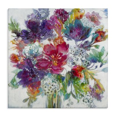 Stupell Industries Whimsical Floral Pop Bouquet Spring Flower Inspired, Designed by Third Wall Art, 30x30, Canvas