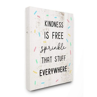 Stupell Industries Sprinkle Kindness Everywhere Fun Motivational Reference, Designed by Daphne Polselli Wall Art, 24 x 30, Canvas