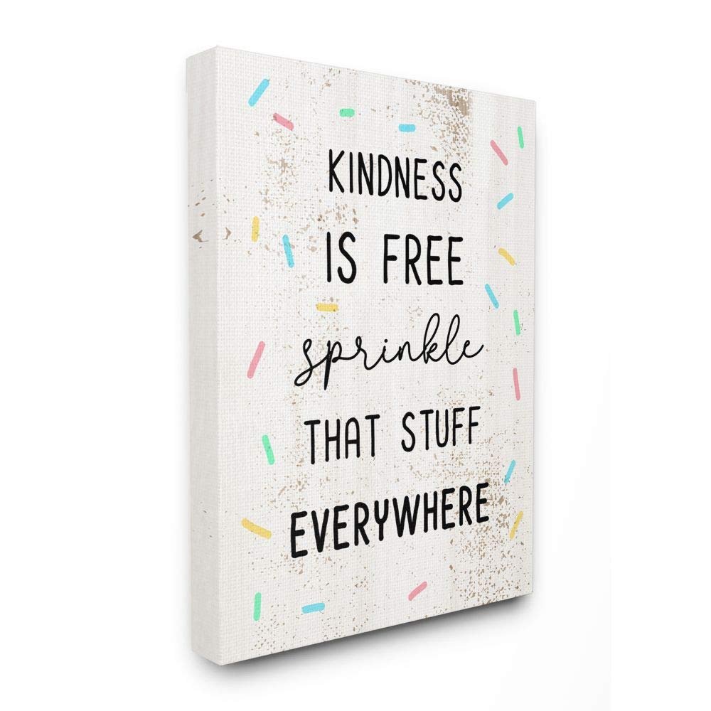 Stupell Industries Sprinkle Kindness Everywhere Fun Motivational Reference, Designed by Daphne Polselli Wall Art, 24 x 30, Canvas