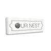 Stupell Industries Our Nest Phrase Family Home Nursery Greeting, Designed by Daphne Polselli Wall Art, 13 x 30, Canvas view 1