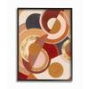 Stupell Industries Abstract Organic Red Brown Circles Asymmetric Design, Designed by Grace Popp Wall Art, 11 x 14, Black Framed view 1