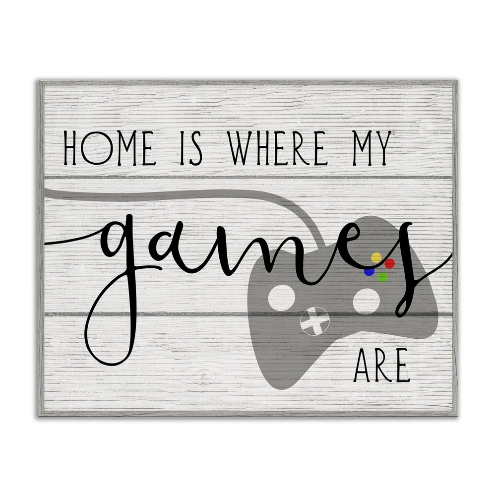 'Home's Where My Games Are'| Framed Giclee Art