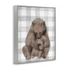 Bear and Cub Plaid Woodland Nursery, 16 x 20 Inch Framed Gicle Print view 2
