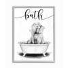 Stupell Industries Elephant Animal Bath Tub Sketch Cleanliness, Designed by Rachel Nieman Wall Art, 16 x 20, Grey Framed view 1
