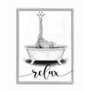 Stupell Industries Giraffe Bathroom Sketch Bath Relaxation Animal Design view 1