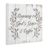 Stupell Industries Running On God's Grace and Coffee Spiritual Quote view 3