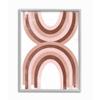 Stupell Industries Pink Brown Rainbow Retro Color Curves view 1