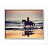 Stupell Industries Sunset Beach Horseback Rider Female Silhouette view 1