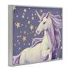 Stupell Industries Purple Unicorn in Starry Night Sky Space Fantasy, Designed by Ziwei Li Wall Art, 16 x 20, Grey Framed view 3