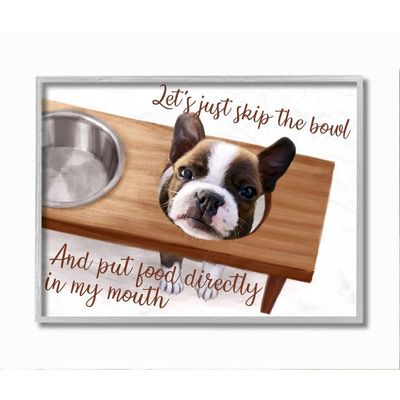 Hungry French Bulldog Quote Family Pet Dinner Time