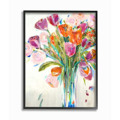 Stupell Industries Rose and Tulip Bouquet Spring Flower Expression