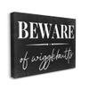 Stupell Industries Beware of Wigglebutts Pet Home Welcome Sign, Designed by Daphne Polselli Wall Art, 16 x 20, Canvas