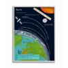 Stupell Industries Kids' Planet Earth Facts Outer Space View, Designed by Sangita Bachelet Wall Art, 16 x 20, Grey Framed view 1