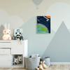 Stupell Industries Kids' Planet Earth Facts Outer Space View, Designed by Sangita Bachelet Wall Art, 16 x 20, Grey Framed view 2