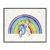 Stupell Industries Unicorn and Narwhal Fantasy Design Dab Dance Rainbow view 1