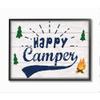 Stupell Industries Bright Rustic Sign Happy Camper Phrase Nature Activities view 1