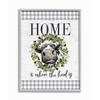 Stupell Industries Home is Where The Herd is Farm Cow Pun, Designed by Lettered and Lined Wall Art, 16 x 20, Grey Framed view 1