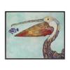 Stupell Industries Pelican's Lost Supper Fish and Patterned Feathers, Black Framed, 16 x 20 view 1