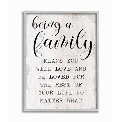 Stupell Industries Family is Being Loved Phrase Motivational Home Sentiments