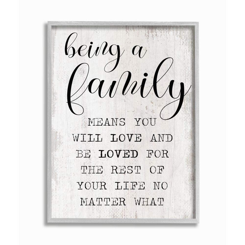 Stupell Industries Family is Being Loved Phrase Motivational Home Sentiments