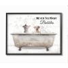 Stupell Industries Never Too Many Bubbles Quote Family Pet Dog Bath, Designed by Lori Deiter Wall Art, 24 x 30, Black Framed view 1