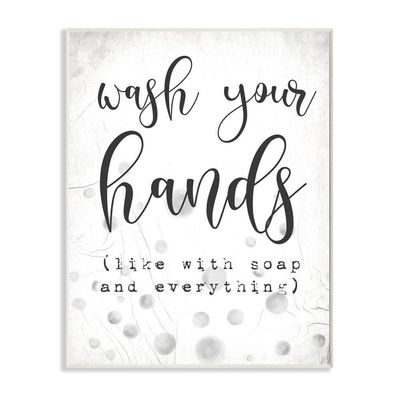 Stupell Industries Wash Hands Bathroom Sign Sassy Soap Phrase