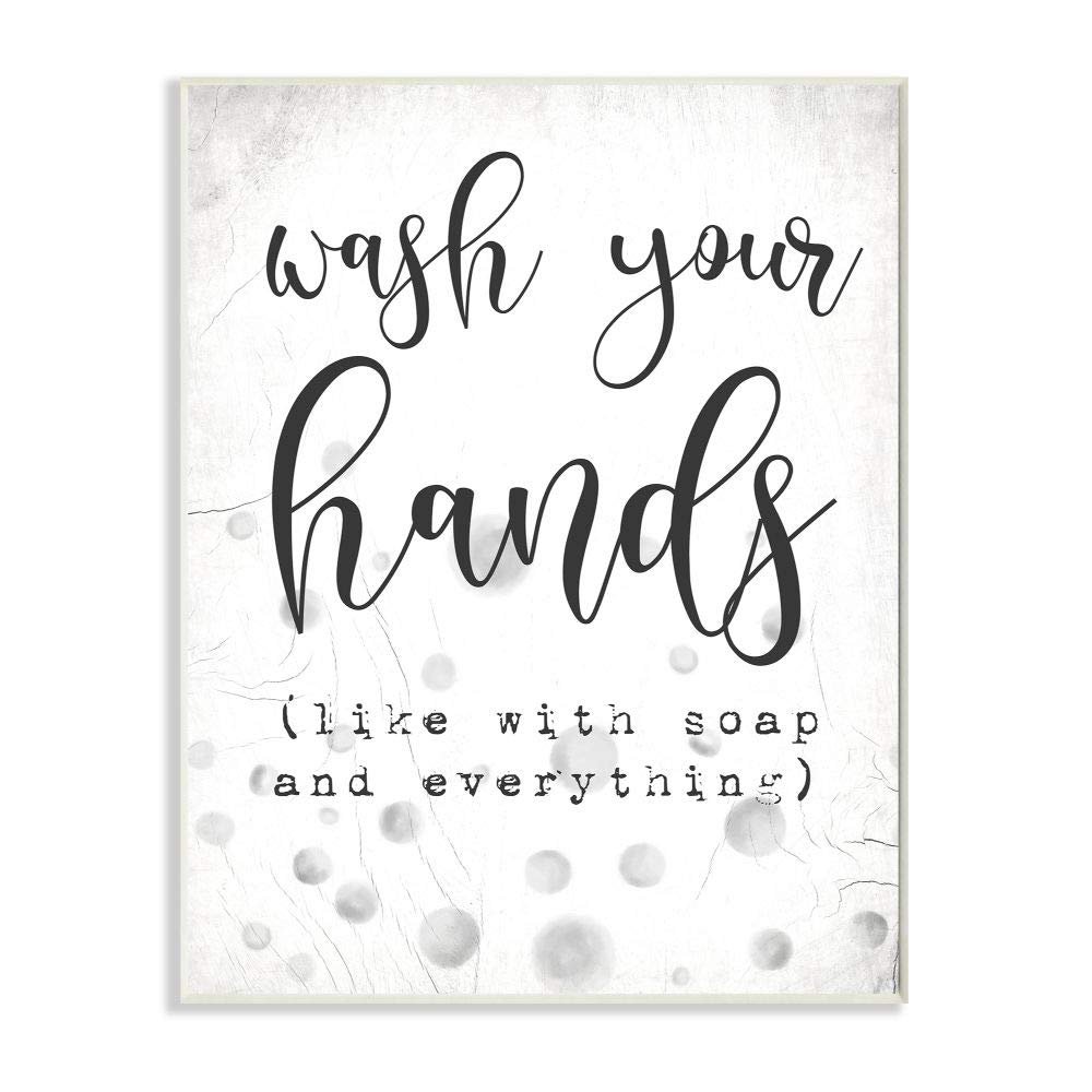 Stupell Industries Wash Hands Bathroom Sign Sassy Soap Phrase
