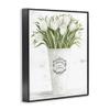 Stupell Industries White Tulip Bouquet in Parisian Vase Floral Arrangement Framed Giclee Art Design by Cindy Jacobs view 3