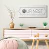Stupell Industries Our Nest Phrase Family Home Nursery Greeting, Designed by Daphne Polselli Wall Art, 17 x 40, Canvas view 2