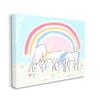 Stupell Industries Unicorns Grazing Rainbow Floral Field Kid's Illustration, Designed by Daphne Polselli Wall Art, 24 x 30, Canvas view 1