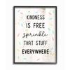 Stupell Industries Sprinkle Kindness Everywhere Fun Motivational Reference, Designed by Daphne Polselli Wall Art, 16 x 20, Black Framed view 1