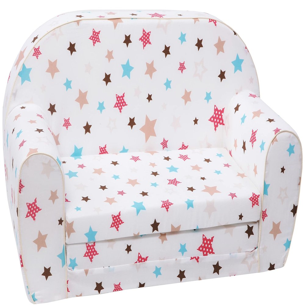 Delsit Kids Couch for Toddlers - 2 in 1 Convertible Foam Sofa to Lounger, Comfy Flip Out Lounge Chair for Children, Made in Europe