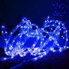 DINGFU 33ft LED Rope Lights, 110V 2 Wire Connectable Blue Rope Lights Outdoor, 240 LED Waterproof Blue Rope Christmas Lights for Deck, Patio, Pool, Camping, Halloween Decorations view 2