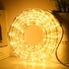 33ft LED Rope Lights, 110V 2 Wire Connectable Christmas Rope Lights Outdoor,240 LED Waterproof Indoor Outdoor Warm Rope Lights for Outside, Deck, Patio, Pool, Camping, Landscape Lighting (Warm White) view 1