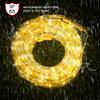 33ft LED Rope Lights, 110V 2 Wire Connectable Christmas Rope Lights Outdoor,240 LED Waterproof Indoor Outdoor Warm Rope Lights for Outside, Deck, Patio, Pool, Camping, Landscape Lighting (Warm White) view 3